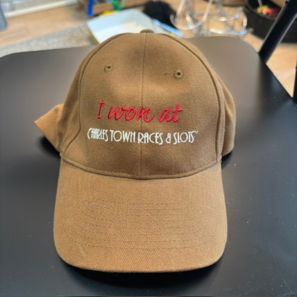 Headshot KC Caps Charles Town Races & Slots Hat Brown Cotton Twill OSFM